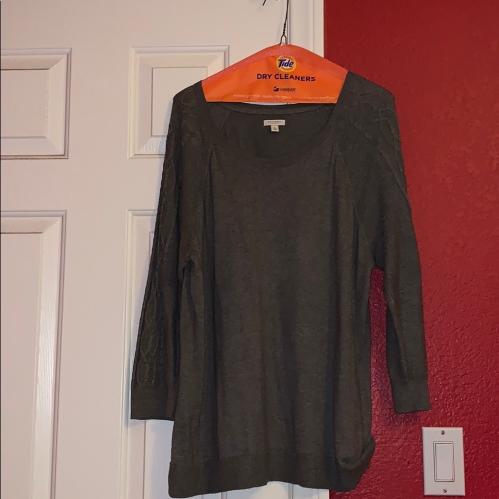 Charcoal gray knitted sweater